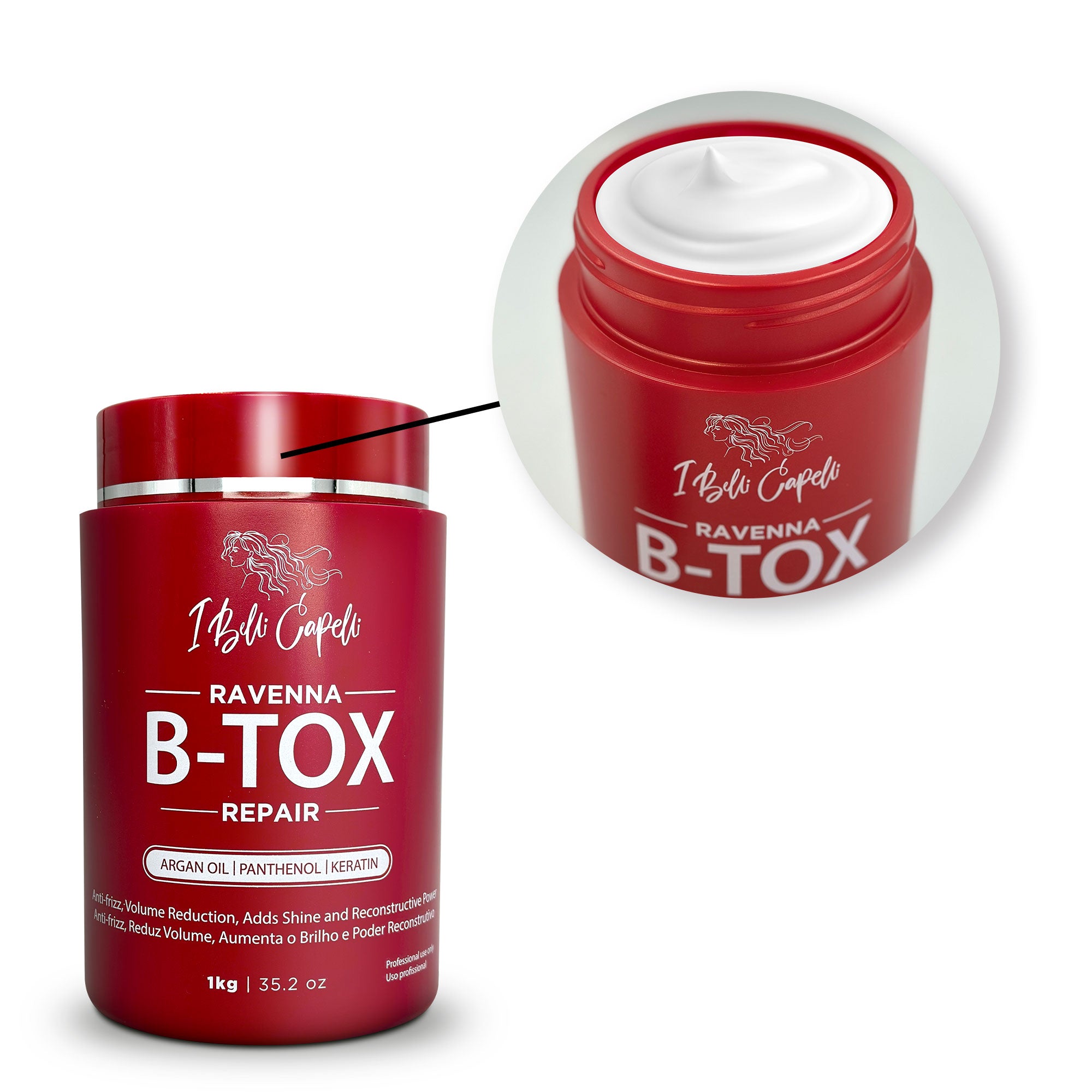 I Belli Capelli Ravenna B-tox Blond Kit – Haarkur Für Blondes & Gebleichtes Haar Mit Arganöl Maske 250g | Formaldehydfrei, Anti-Frizz, Glättung