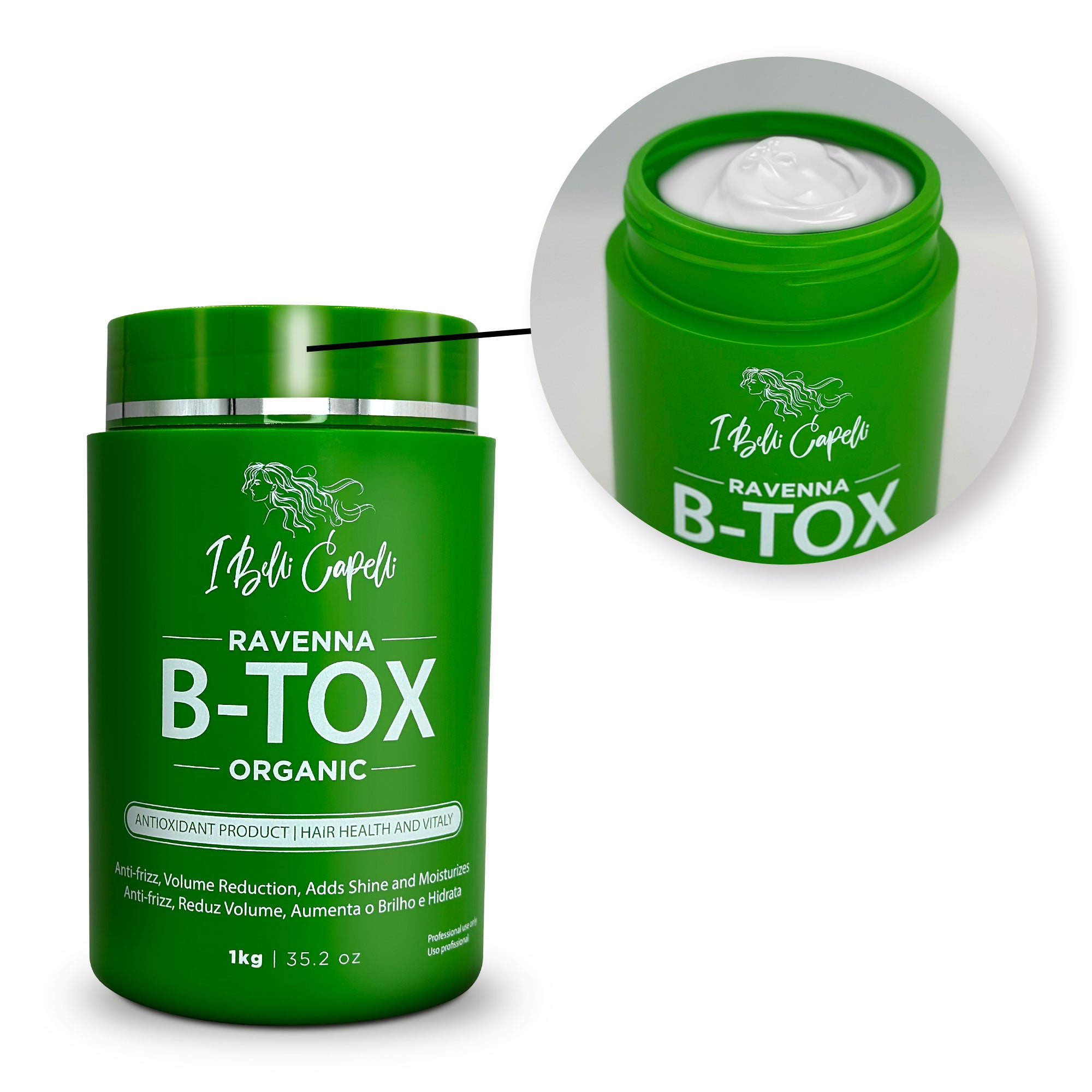 I Belli Capelli Ravenna B-tox Organic Mask Hair Rejuvenation Anti-friz